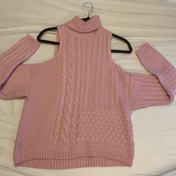 ASOS  cold shoulders pullover in pink - Picture 6 of 7
